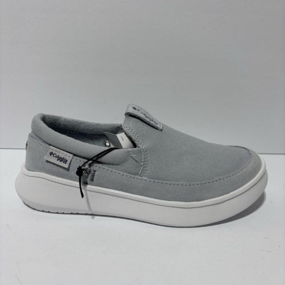 Columbia Women’s Boatside PFG Grey Slip-On Shoes, Size 5 Wide